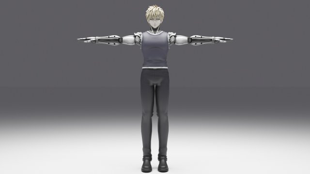 Genos - One Punch Man Model 3D .c4d .max .obj .3ds .fbx .stl .blend 