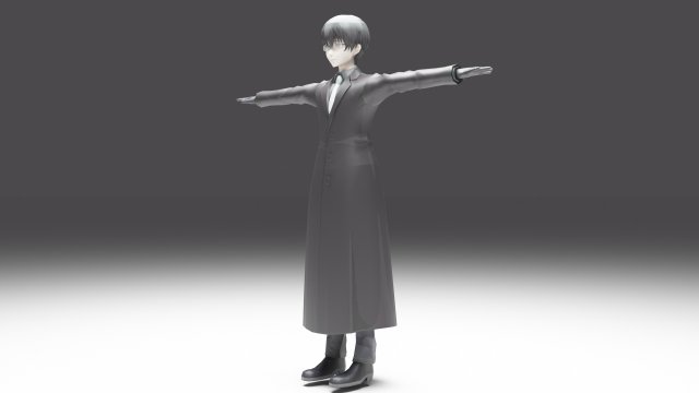 Sasaki Haise - Tokyo Ghoul 3D Model .c4d .max .obj .3ds .fbx .stl .blend 