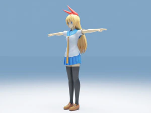 Kirisaki Chitoge - Nisekoi 3D Model