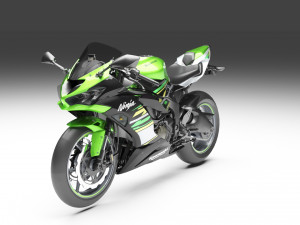 Kawaski Ninja ZX-6R 2019 3D-Modell