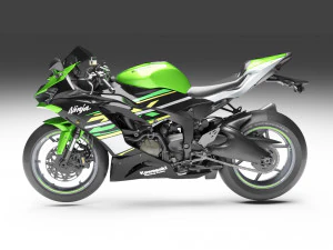 Kawaski Ninja ZX-6R 2019 3D Model