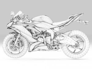 Kawaski Ninja ZX-6R 2019 Model 3D