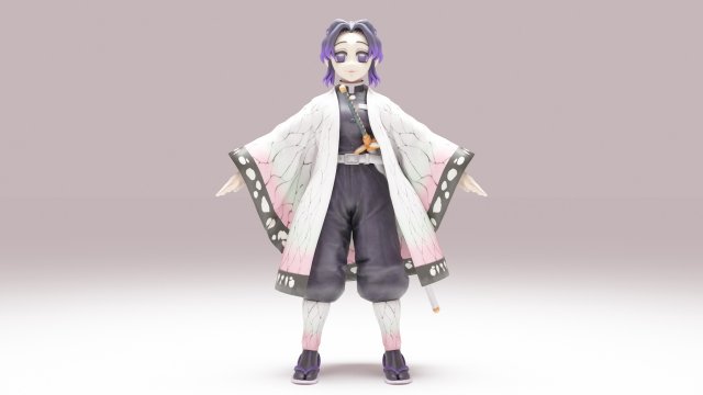 Kocho Shinobu - Kimetsu no Yaiba 3D 모델 .c4d .max .obj .3ds .fbx .stl .blend 