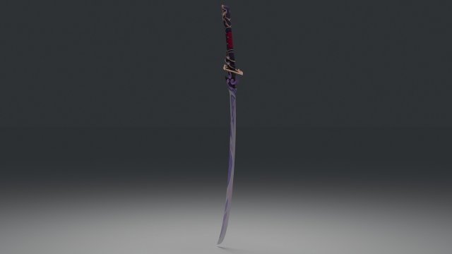 Musou no Hitotachi Sword 3D Model .c4d .max .obj .3ds .fbx .stl .blend 