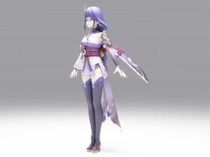 Raiden Shogun-Genshin Impact Modello 3D