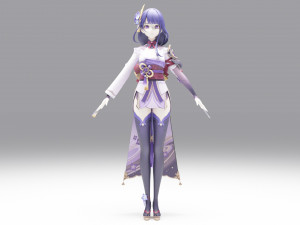 Raiden Shogun - Genshin Impact Modelo 3D