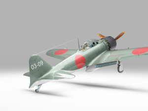 Mitsubishi A6M Zero 3D 3Dモデル