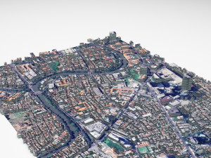 Surabaya City Indonesia 3D Model