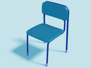 School Chair Model 3D