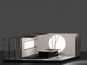 Sushi restaurant interior 3D Model