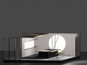 Sushi restaurant interior 3D Model