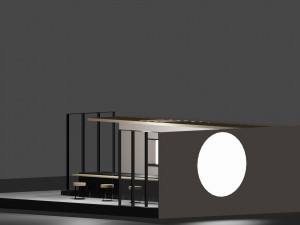 Sushi restaurant interior 3D Model