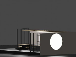 Sushi restaurant interior 3D Model