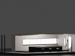 Sushi restaurant interior 3D Model