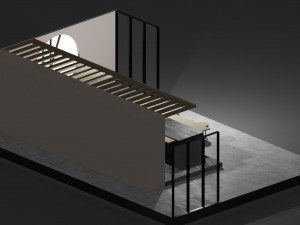 Sushi restaurant interior 3D Model