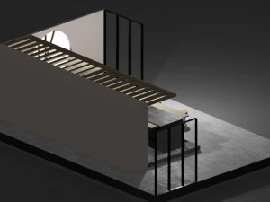 Sushi restaurant interior 3D Model