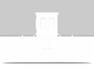 Two-Story House Building Cartoon Modello 3D