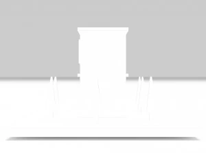 Two-Story House Building Cartoon 3D Model