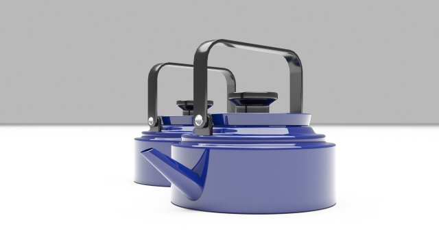 Ceramic Teapot 3D Модель .c4d .max .obj .3ds .fbx .stl .blend