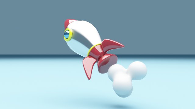 Cartoon Rocket 3D 모델 .c4d .max .obj .3ds .fbx .stl .blend 