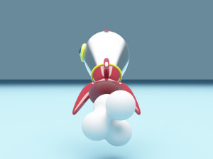 Cartoon Rocket 3D 모델