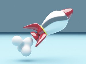 Cartoon Rocket 3D 모델