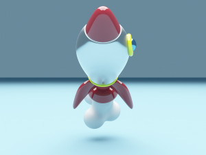 Cartoon Rocket 3D 모델