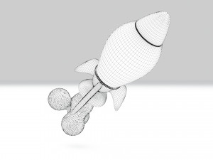 Cartoon Rocket 3D 모델