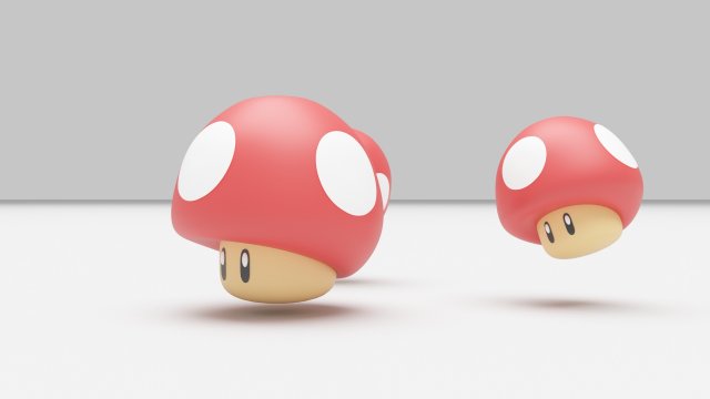 Super Mushroom - Super Mario Bros 3Dモデル .c4d .max .obj .3ds .fbx .stl .blend 