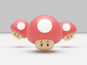 Super Mushroom - Super Mario Bros 3Dモデル