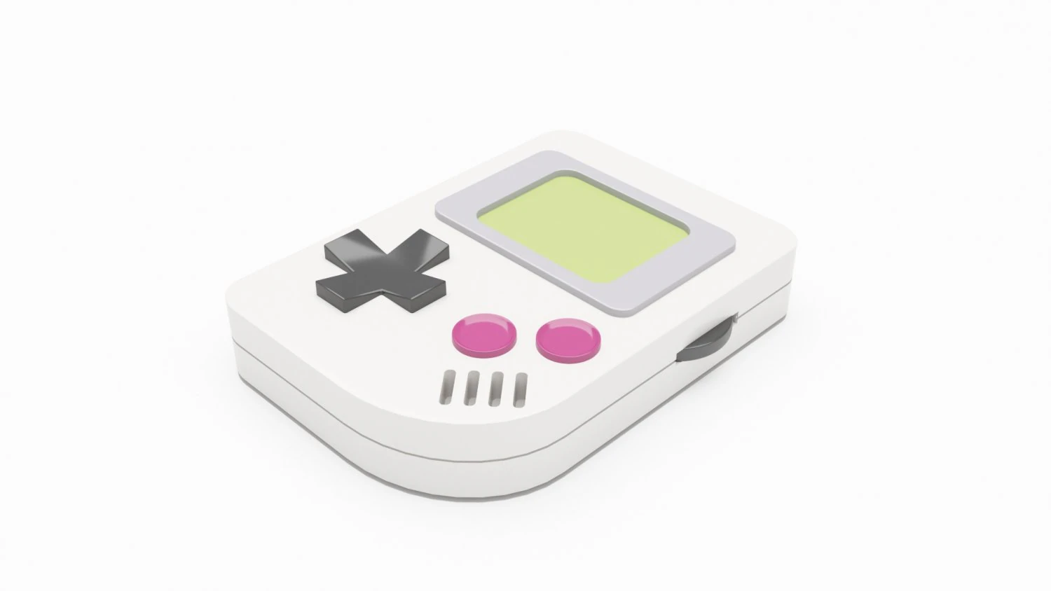 Game Boy Pocket 3D Model .c4d .max .obj .3ds .fbx .stl .blend 