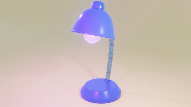 Study Lamp Model 3D .c4d .max .obj .3ds .fbx .stl .blend 