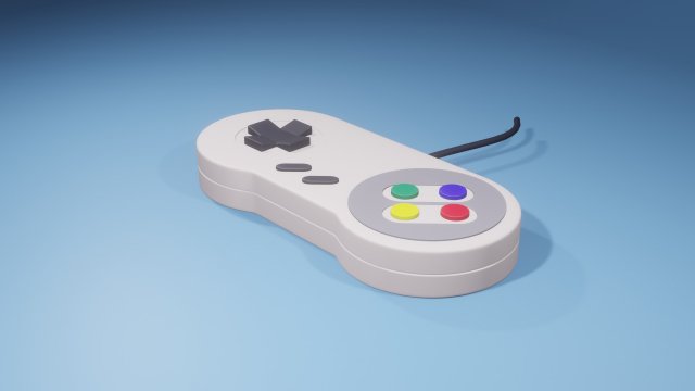 SNES Game Controller Modelo 3D .c4d .max .obj .3ds .fbx .stl .blend 