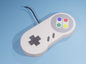 SNES Game Controller Modelo 3D