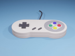 SNES Game Controller Modelo 3D