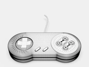 Controller di gioco SNES Modello 3D