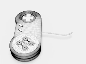 Controller di gioco SNES Modello 3D