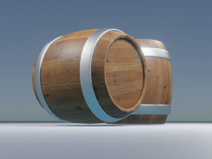 Wood Barrel 3Dモデル