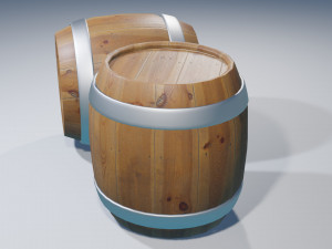 Wood Barrel Modèle 3D