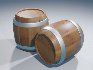 Wood Barrel Modèle 3D