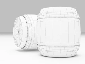 Wood Barrel 3D Model