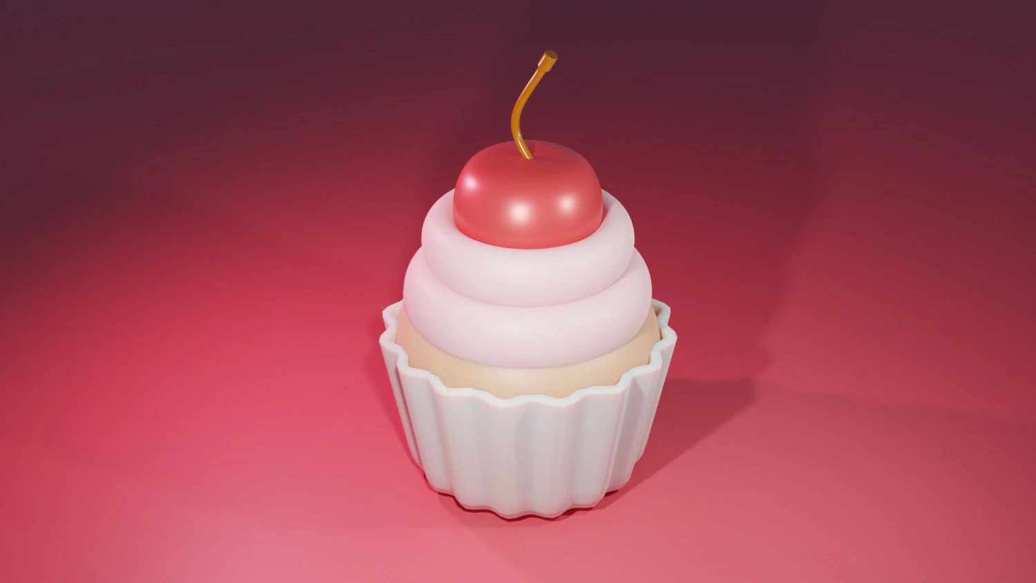 Cupcake 3D Model .c4d .max .obj .3ds .fbx .stl .blend 