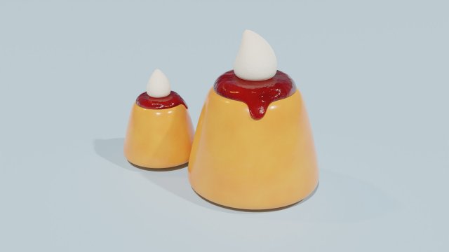 Pudding Modello 3D .c4d .max .obj .3ds .fbx .stl .blend 