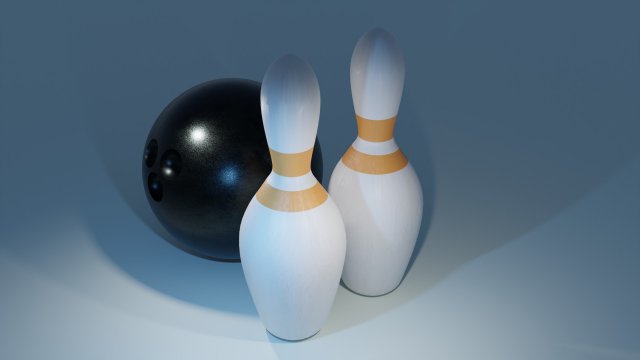 Bowling Pins Model 3D .c4d .max .obj .3ds .fbx .stl .blend 