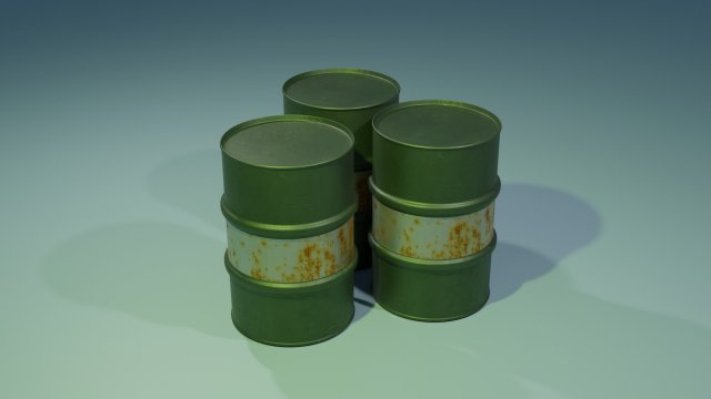 Oil Barrel Modelo 3D .c4d .max .obj .3ds .fbx .stl .blend 