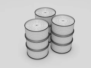 Oil Barrel 3D Model