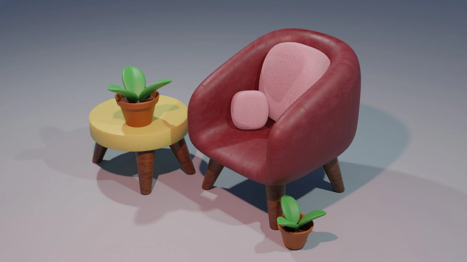 Living Room Chairs 3D Model .c4d .max .obj .3ds .fbx .stl .blend 