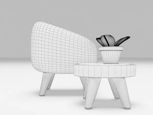 Living Room Chairs 3D Model
