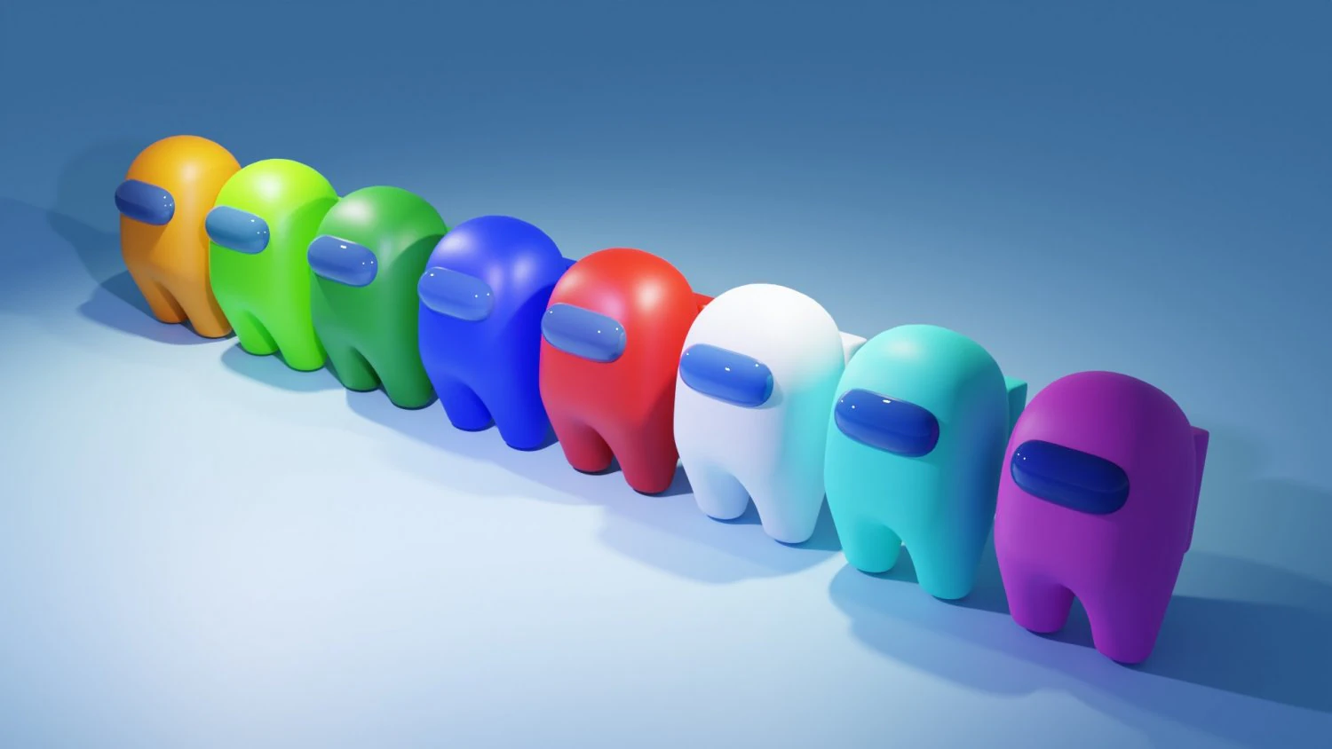 Among Us Characters 3D Model .c4d .max .obj .3ds .fbx .stl .blend 