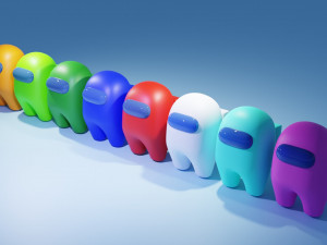 Among Us Characters Modèle 3D